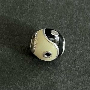 Pandora Yin and Yang Bead Sterling Silver Charm Retired 925 ALE